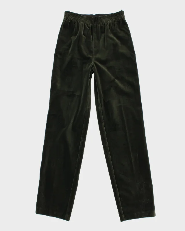 Vintage Green Velvet Trousers - W30 L32 Trousers Custom Made