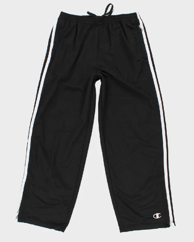 Womens Black Champion Track Trousers - M Trousers Handmade Artisanal