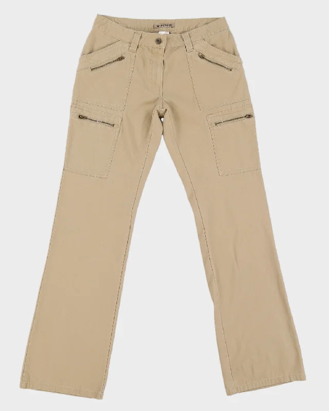 Y2K Beige Cargo Trousers - M Trousers practical easy-care