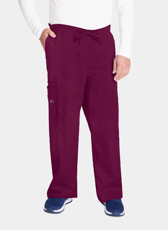 Cherokee Core Stretch Unisex Drawstring Cargo Scrub Trousers WWE4043 - Wine Trousers Versatile Stylish