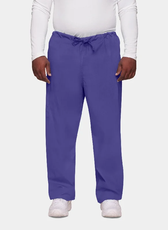 Cherokee Unisex Drawstring Scrub Trousers - Grape High Waist Slim Fit Ankle Length