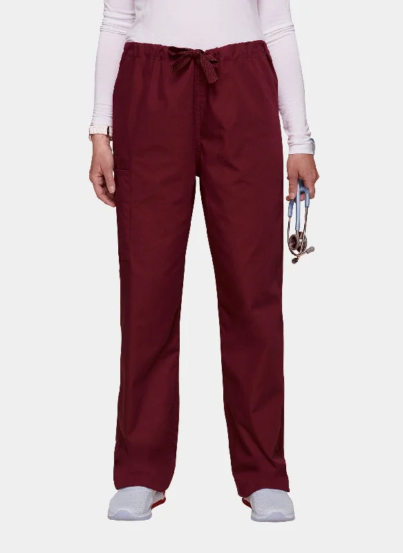 Cherokee Unisex Drawstring Scrub Trousers - Wine Trousers Capri Summer