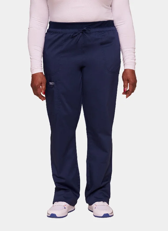Cherokee WW Revolution Mid Rise Tapered Leg Drawstring Scrub Trousers WWE105 - Navy Trousers New Arrival
