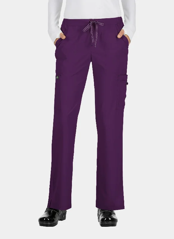 Koi Basics Holly Scrub Trousers - Eggplant Trousers Timeless Classic