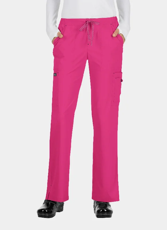 Koi Basics Holly Scrub Trousers - Flamingo Trousers Handmade Artisanal