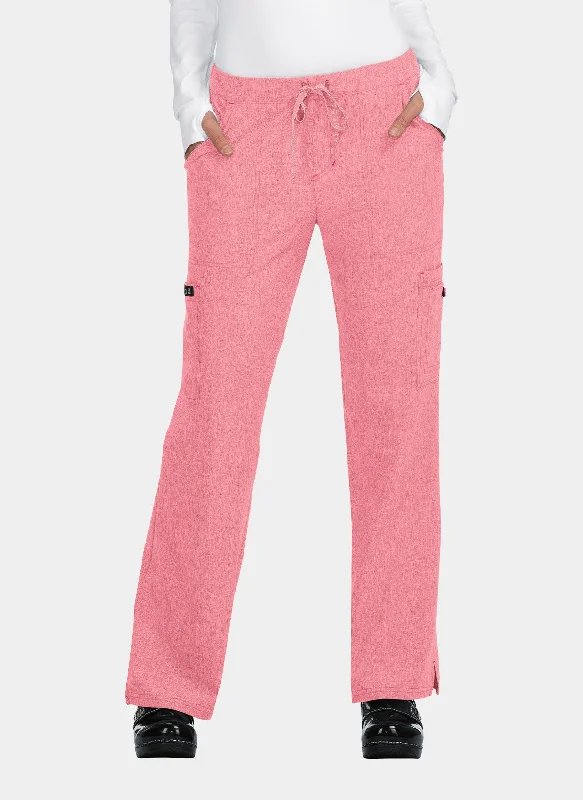 Koi Basics Holly Scrub Trousers - Heather Soft Pink Trousers stylish modern