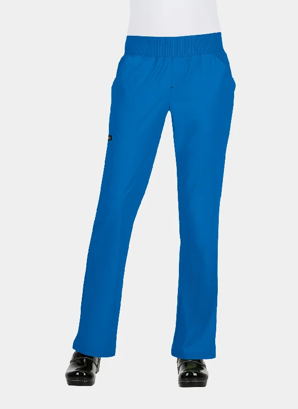 Koi Basics Laurie Scrub Trousers - Royal Wide Leg Loose Fit Mid Waist