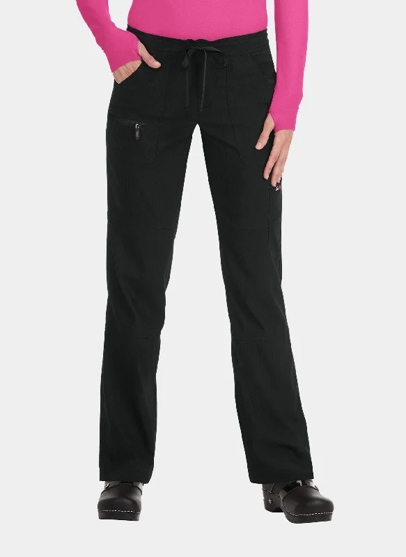 Koi Lite Peace Scrub Trousers - Black Trousers Striped Patterned