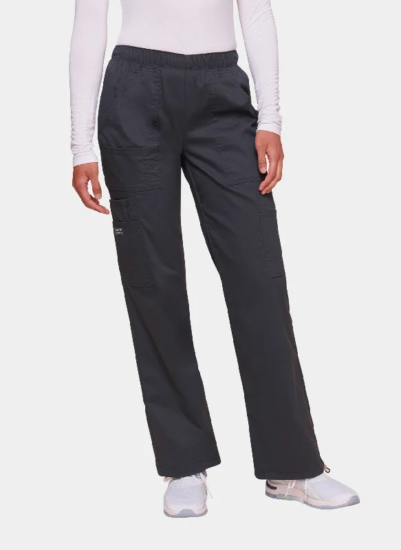 Cherokee Core Stretch Mid Rise Pull-On Cargo Scrub Trousers WWE4005 - Pewter Trousers luxurious premium