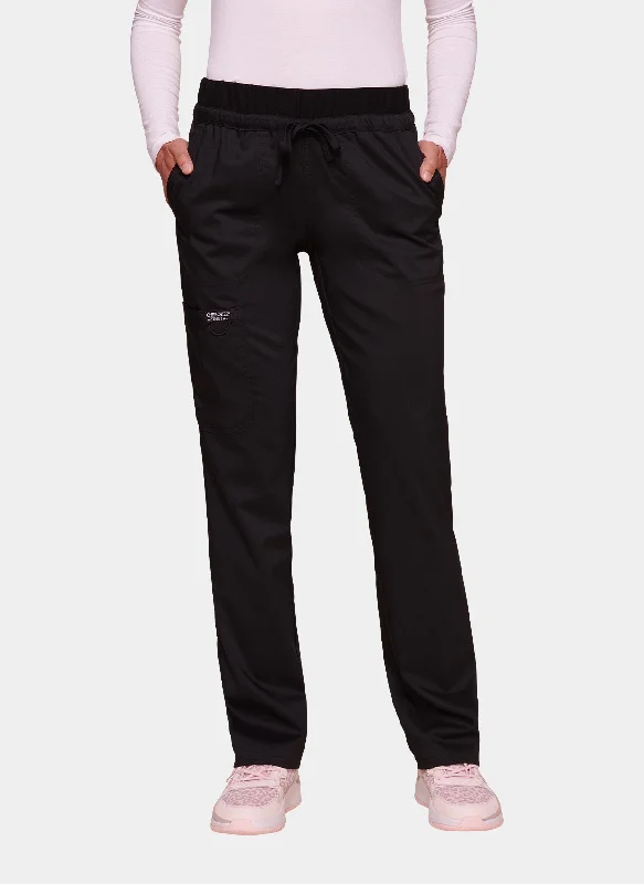 Cherokee WW Revolution Mid Rise Tapered Leg Drawstring Scrub Trousers WWE105 - Black Trousers Custom Made