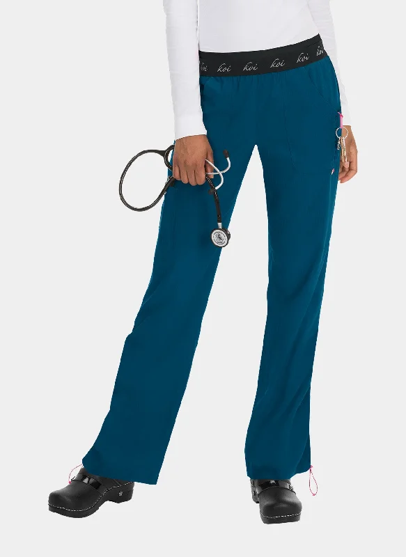 Koi Lite Spirit Scrub Trousers - Caribbean Trousers Low Rise Relaxed
