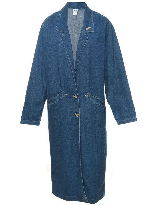 1980s Medium Wash Denim Jacket - L Bomber Jacket Anorak Windbreaker