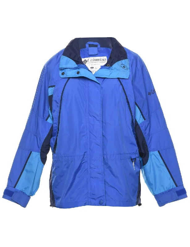 Columbia Nylon Jacket - M Zippered Front Buttoned Front Snap Front