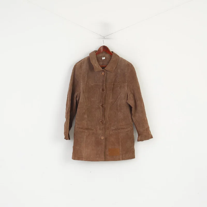Vintage Women 20 46 XL Jacket Brown Leather Vintage Boho Single Breasted Top Collared Jacket Crew Neck Jacket Turtle Neck Jacket Vintage Women 20 46 XL Jacket Brown Leather Vintage Boho Single Breasted Top Collared Jacket Crew Neck Jacket Turtle Neck Jacket