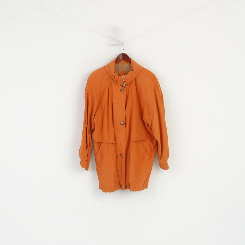 Head Women 40 12 Jacket Vintage Orange Full Zipper Shoulder Pads Sportswear Front Pockets Side Pockets Patch Pockets Head Women 40 12 Jacket Vintage Orange Full Zipper Shoulder Pads Sportswear Front Pockets Side Pockets Patch Pockets