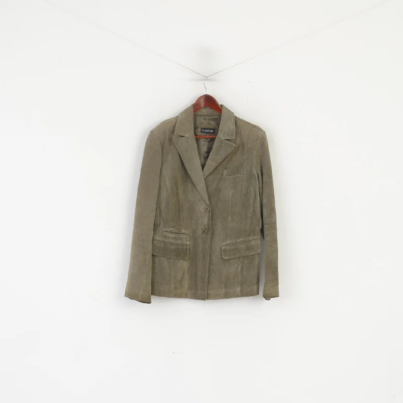 Le Chateau Women XL Jacket Green Suede Vintage Single Breasted Shoulder Pads Blazer A-Line Jacket Boat Neck Shawl Collar Le Chateau Women XL Jacket Green Suede Vintage Single Breasted Shoulder Pads Blazer A-Line Jacket Boat Neck Shawl Collar