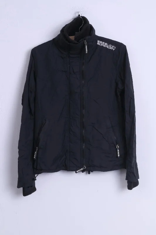 Superdry Womens M Jacket Black Nylon Lightweight 3 Zippers Japan Top Satin Jacket Silk Jacket Chiffon Jacket Superdry Womens M Jacket Black Nylon Lightweight 3 Zippers Japan Top Satin Jacket Silk Jacket Chiffon Jacket