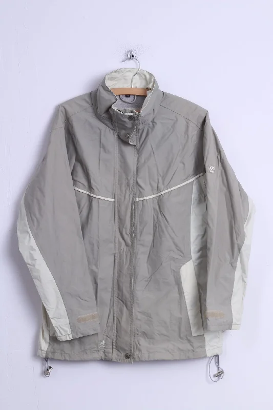 Jeantex Womens 40 M Jacket Beige Nylon Waterproof T 3000 Breathable Outdoor A-Line Jacket Boat Neck Shawl Collar Jeantex Womens 40 M Jacket Beige Nylon Waterproof T 3000 Breathable Outdoor A-Line Jacket Boat Neck Shawl Collar
