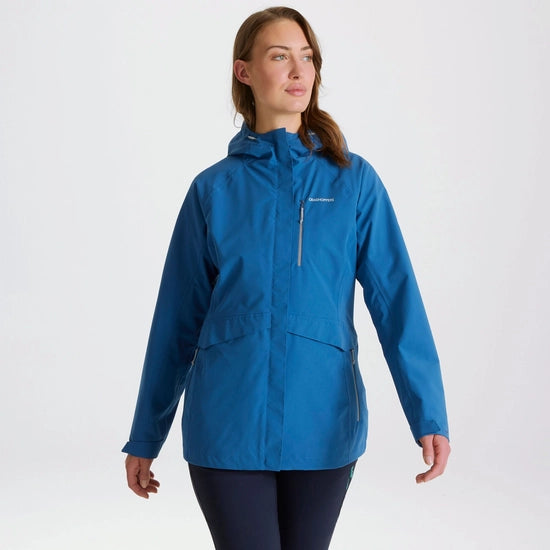 CRAGHOPPERS Women's Caldbeck Waterproof Jacket Zippered Jacket Buttoned Jacket Snapped Jacket CRAGHOPPERS Women's Caldbeck Waterproof Jacket Zippered Jacket Buttoned Jacket Snapped Jacket