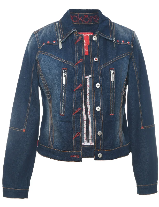 Ecko Y2K Denim Jacket - L Cotton Jacket Linen Jacket Terry Jacket
