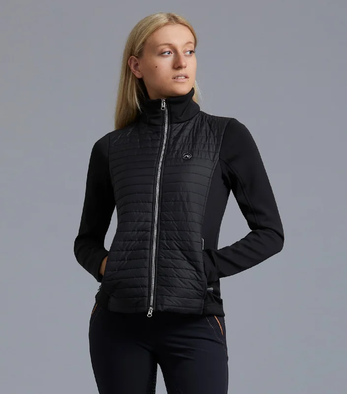 Elena Ladies Hybrid Technical Riding Jacket Black Fitted Jacket Loose Jacket Oversized Jacket