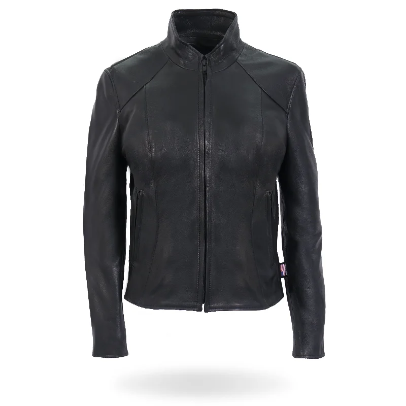Hot Leathers JKL5003 USA Made Ladies Clean Cut Leather Motorcycle Biker Jacket Herringbone Jacket Houndstooth Jacket Plaid Jacket Hot Leathers JKL5003 USA Made Ladies Clean Cut Leather Motorcycle Biker Jacket Herringbone Jacket Houndstooth Jacket Plaid Jacket