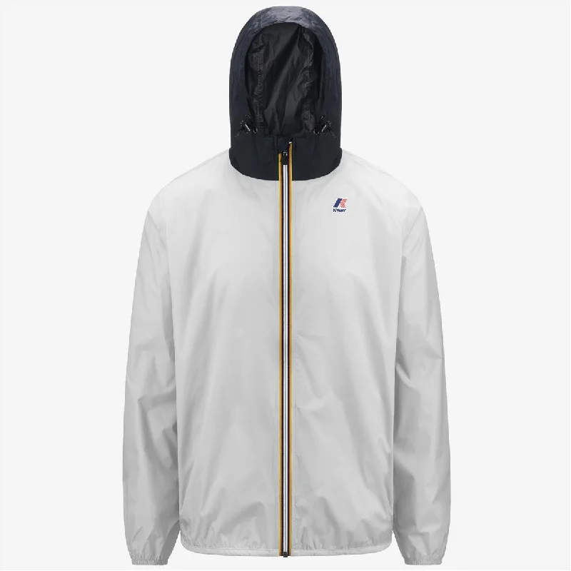 Claude - Unisex Packable Full Zip Waterproof Rain Jacket in Light Grey - Blue Depth Fleece Jacket Down Jacket Feather Jacket Claude - Unisex Packable Full Zip Waterproof Rain Jacket in Light Grey - Blue Depth Fleece Jacket Down Jacket Feather Jacket