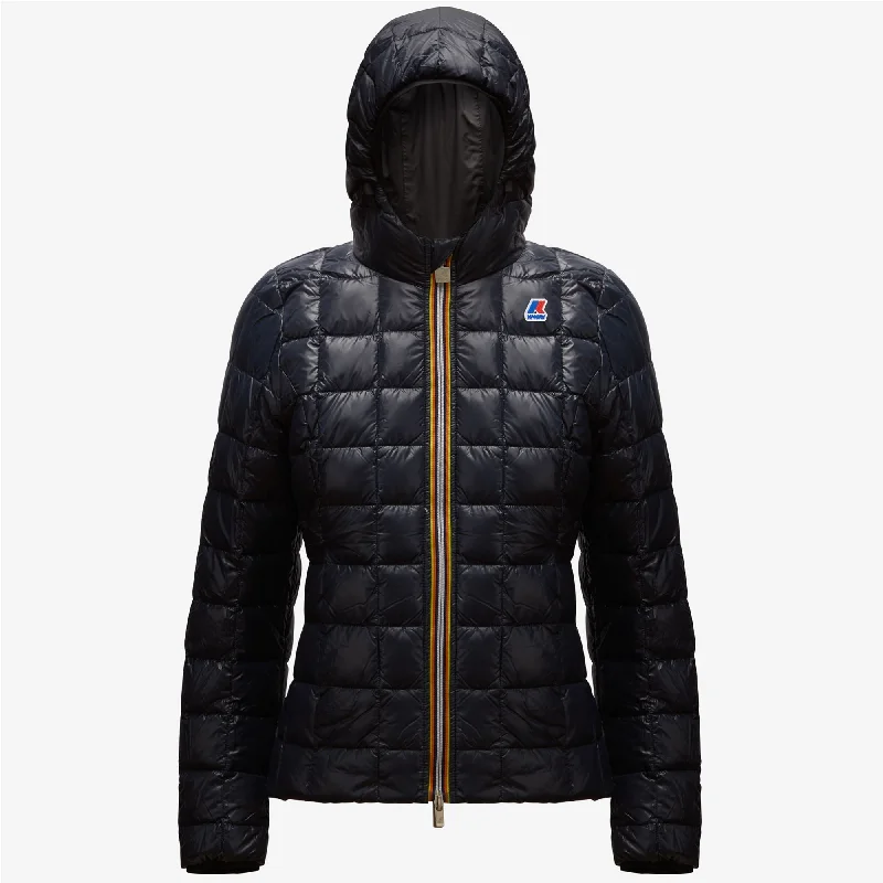 Lily Thermo Plus Reversible Hooded Slim Fit Jacket Black Pure - Blue Depht Welt Pockets Slit Pockets Flap Pockets Lily Thermo Plus Reversible Hooded Slim Fit Jacket Black Pure - Blue Depht Welt Pockets Slit Pockets Flap Pockets