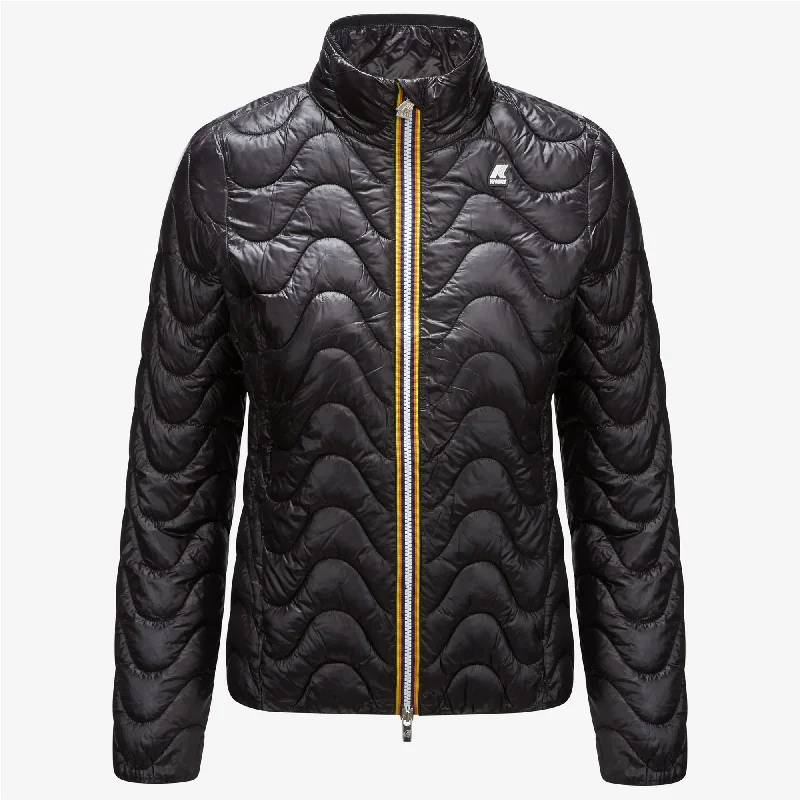 Violette Eco Warm - Women Jacket in Black Pure Notch Collar Peter Pan Collar Cowl Neck Violette Eco Warm - Women Jacket in Black Pure Notch Collar Peter Pan Collar Cowl Neck