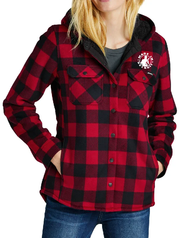 Ladies MID Flannel Jacket Oversized Jacket Tailored Jacket Straight Jacket