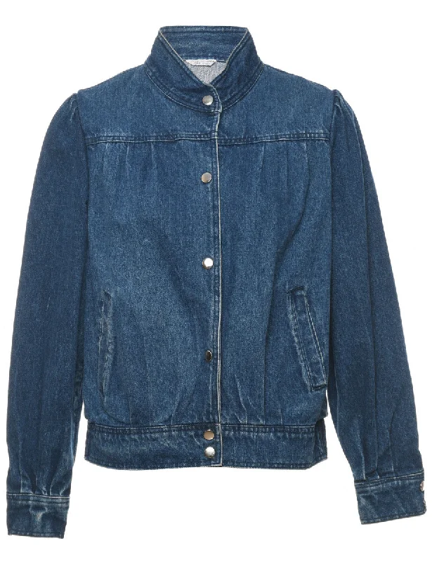 Medium Wash Classic Denim Jacket - S Quilted Jacket Puffer Jacket Insulated Jacket