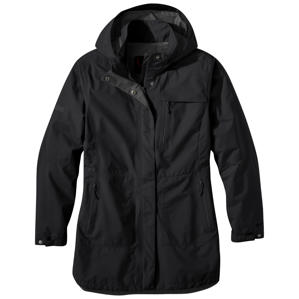 OUTDOOR RESEARCH Women's Aspire Trench Gore-tex® Rain Jacket Notch Collar Peter Pan Collar Cowl Neck OUTDOOR RESEARCH Women's Aspire Trench Gore-tex® Rain Jacket Notch Collar Peter Pan Collar Cowl Neck
