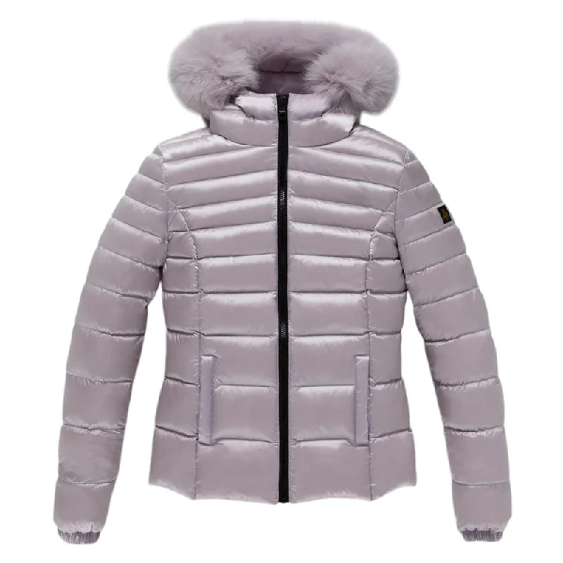 Refrigiwear  Nylon Jackets & Women's Coat Notch Collar Peter Pan Collar Cowl Neck