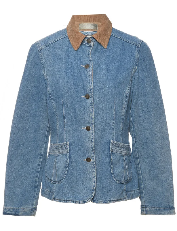 The Territory Ahead1990s Contrast Collar Denim Jacket - S Denim Jacket Leather Jacket Suede Jacket The Territory Ahead1990s Contrast Collar Denim Jacket - S Denim Jacket Leather Jacket Suede Jacket