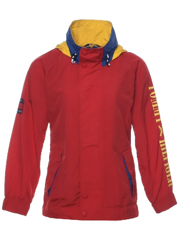 Tommy Hilfiger Red Jacket - M Fleece Jacket Down Jacket Feather Jacket