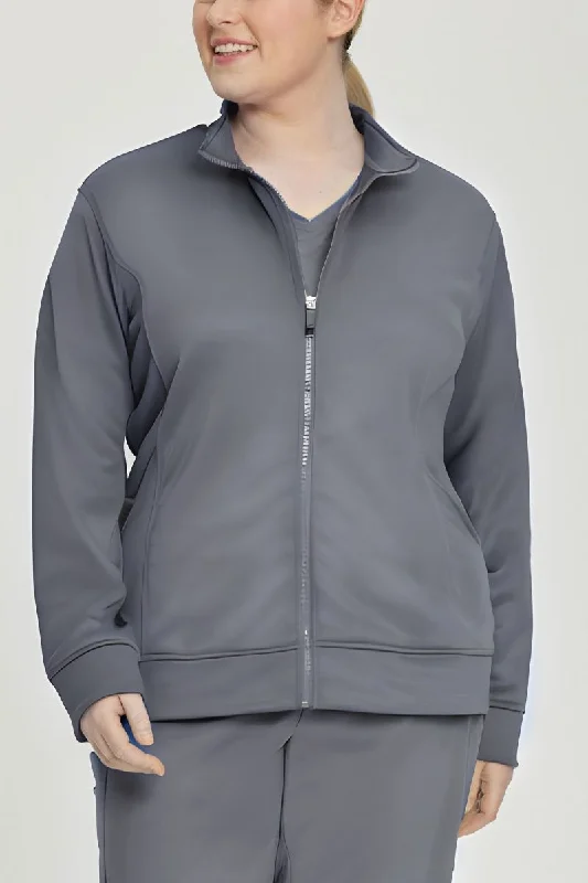 Urbane Performance Women's Zip-Up Scrub Jacket | Steel Grey Striped Jacket Polka Dot Jacket Floral Jacket Urbane Performance Women's Zip-Up Scrub Jacket | Steel Grey Striped Jacket Polka Dot Jacket Floral Jacket