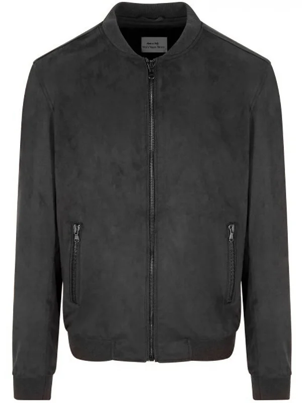 Bomber Jacket Stand-Up Collar Roll-Neck Collar Turtle Neck