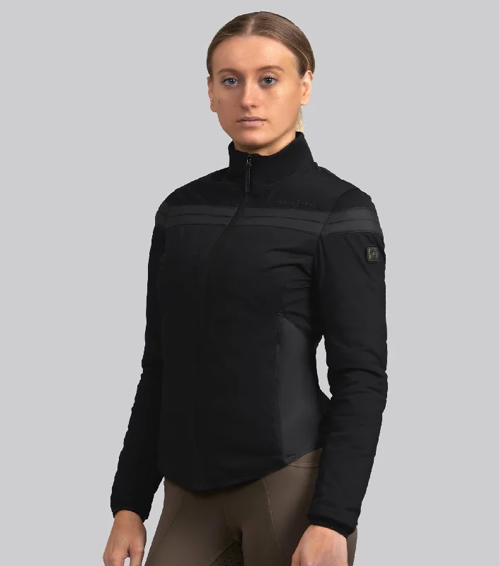 Vivace Ladies Training Jacket Jet Black Welt Pockets Slit Pockets Flap Pockets