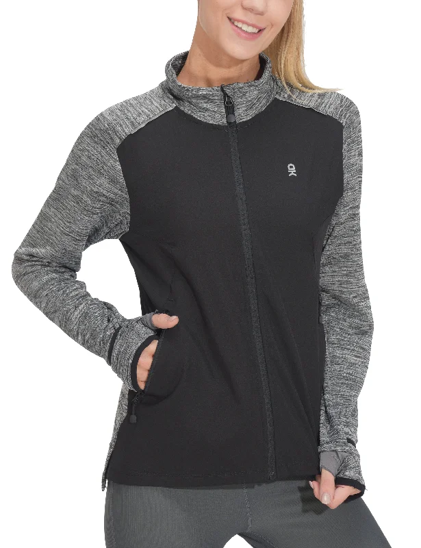 Women's Thumbholes Stretch Golf Running Jacket Nylon Fabric Polyester Fabric Spandex Fabric Women's Thumbholes Stretch Golf Running Jacket Nylon Fabric Polyester Fabric Spandex Fabric