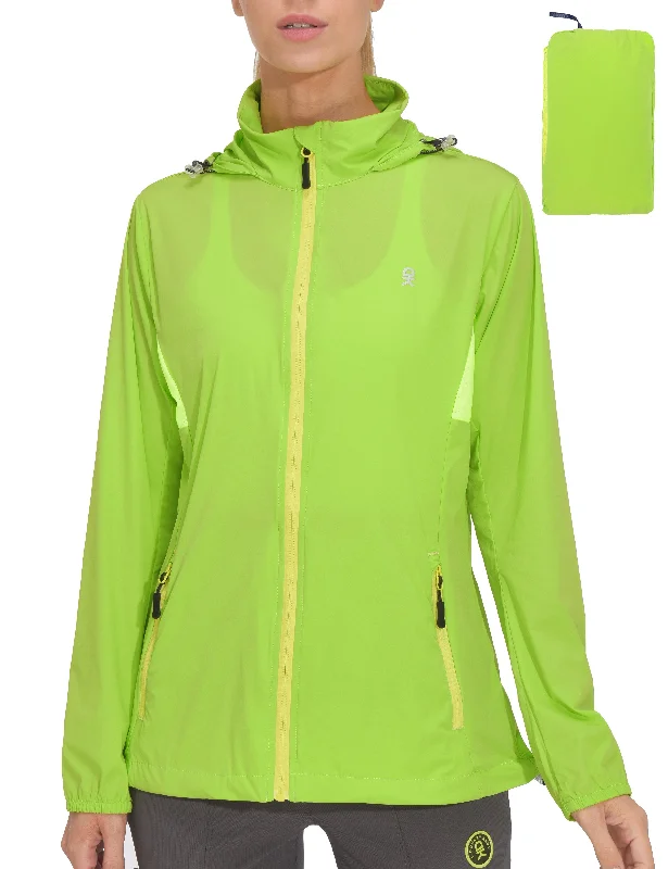 Women's UPF 50+ Lightweight Packable Running Jacket Tailored Jacket Straight Jacket A-Line Jacket