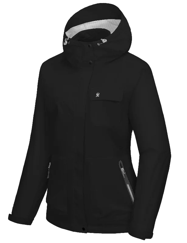 Women's Waterproof Rain Jacket Hooded Lightweight Raincoat Zippered Jacket Buttoned Jacket Snapped Jacket Women's Waterproof Rain Jacket Hooded Lightweight Raincoat Zippered Jacket Buttoned Jacket Snapped Jacket