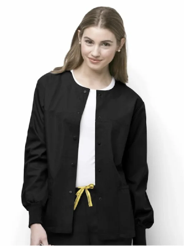 WonderWink Origins Delta Unisex Snap Front Jacket | Black One-Shoulder Jacket Off-the-Shoulder Jacket Asymmetrical Jacket WonderWink Origins Delta Unisex Snap Front Jacket | Black One-Shoulder Jacket Off-the-Shoulder Jacket Asymmetrical Jacket