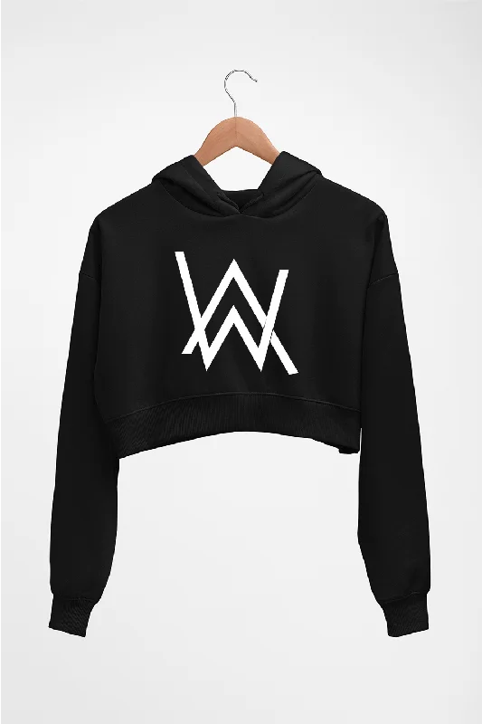 Alan Walker Crop HOODIE FOR WOMEN Hoodie with Set-In Sleeves Structured Classic