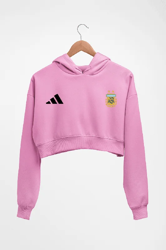 Argentina Football Crop HOODIE FOR WOMEN Hoodie with Elastic Cuffs Stretchable Comfortable Argentina Football Crop HOODIE FOR WOMEN Hoodie with Elastic Cuffs Stretchable Comfortable