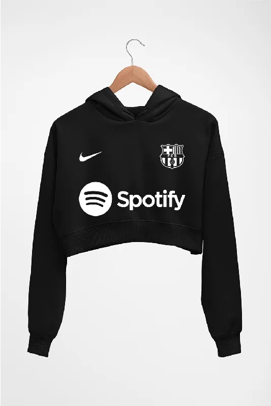 Barcelona 2022-23 Crop HOODIE FOR WOMEN Hoodie with Drawstring Waist Adjustable Fitted Barcelona 2022-23 Crop HOODIE FOR WOMEN Hoodie with Drawstring Waist Adjustable Fitted