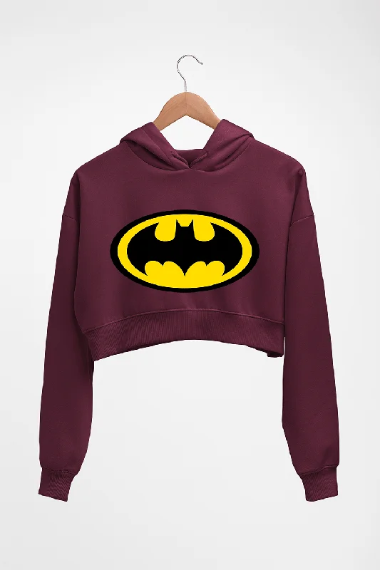 Batman Crop HOODIE FOR WOMEN Hoodie with Hem Lace Feminine Delicate