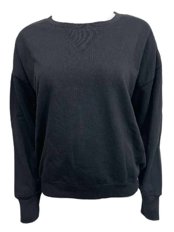 BLK DNM Women's Black Long Sleeve Sweatshirt 6 Size XS NWT Hoodie with Neon Bright Vibrant