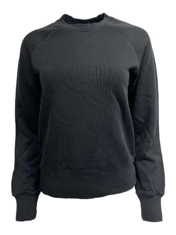 BLK DNM Women's Washed Black Cotton Sweatshirt 18 #WHC14301 Size S NWT Hoodie with Earth Tones Natural Calm