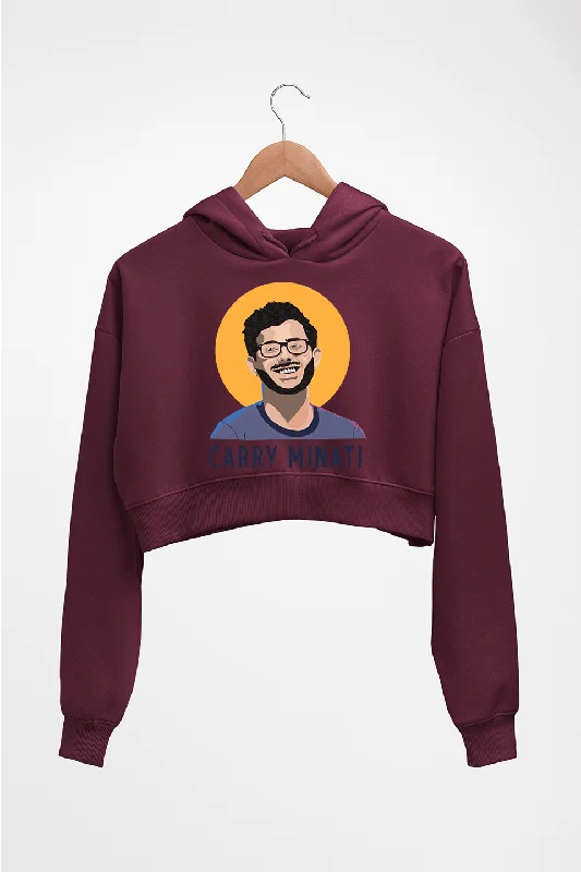 CarryMinati(Ajey Nagar) Crop HOODIE FOR WOMEN Hoodie with Exposed Zipper Edgy Industrial
