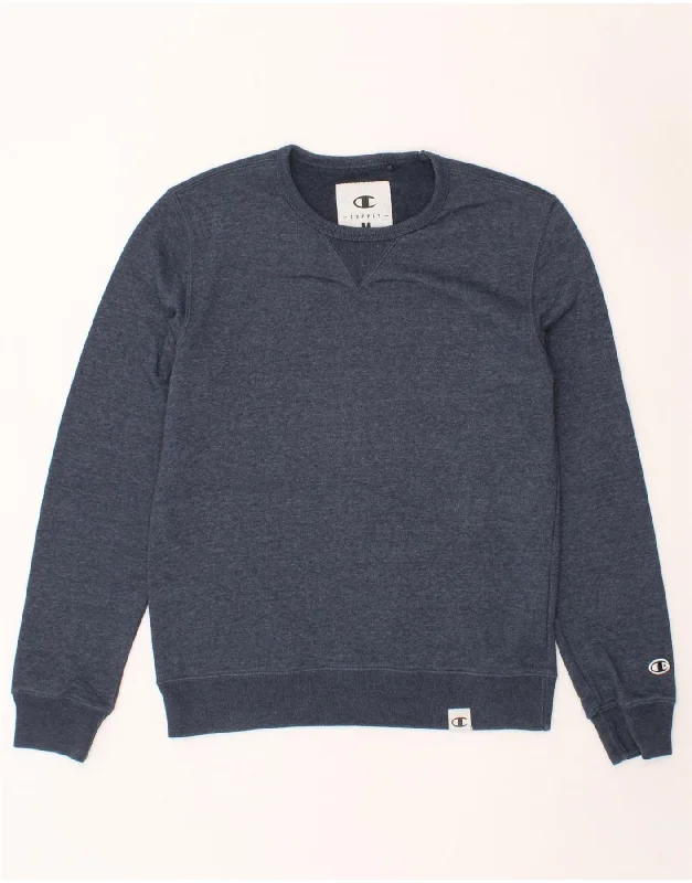 CHAMPION Mens Sweatshirt Jumper Medium Navy Blue Cotton Zip Hoodie Drawstring Kangaroo Pocket CHAMPION Mens Sweatshirt Jumper Medium Navy Blue Cotton Zip Hoodie Drawstring Kangaroo Pocket